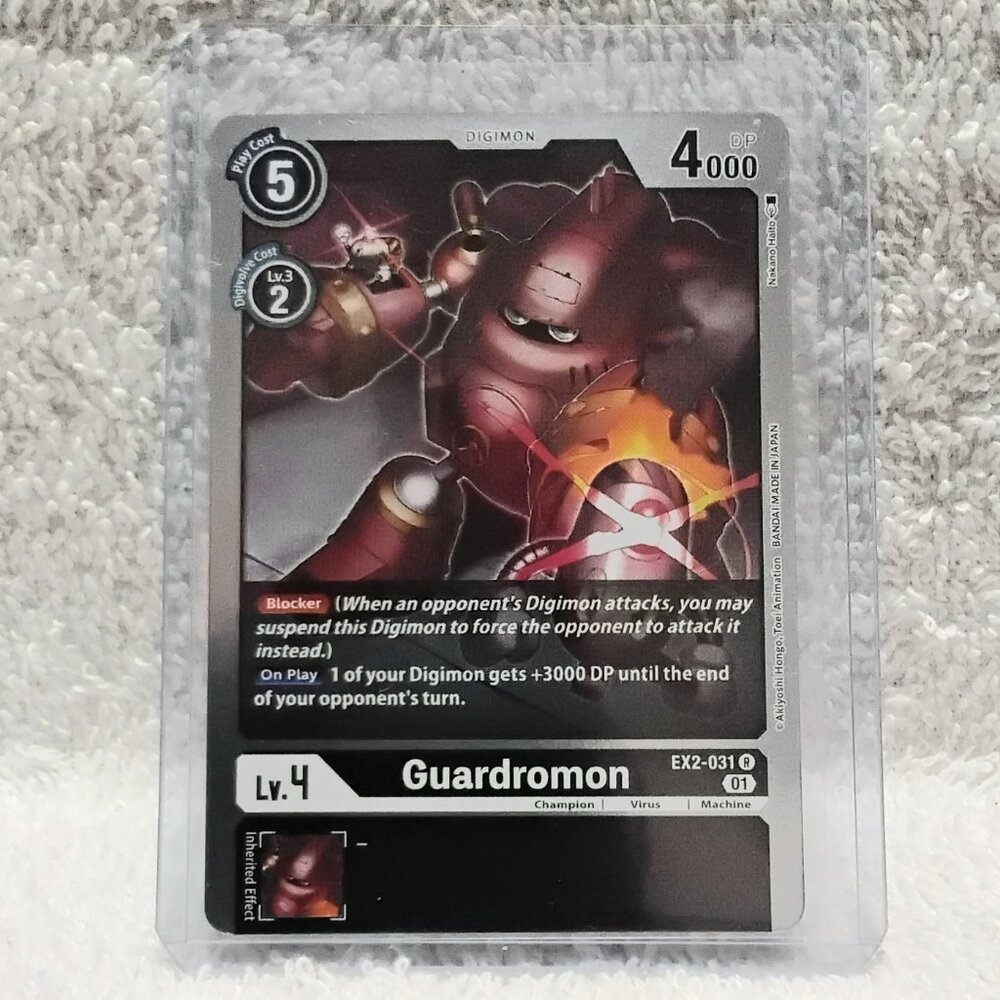 5/$20 Mint Guardromon Digimon Holo Card EX2-031 R by Bandai!!